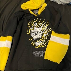Lurking class Black and yellow hoodie Size XL